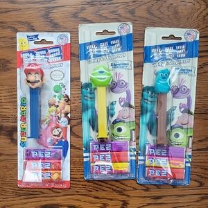 PEZ Candy Dispenser Set - Super Mario & Monsters Inc.